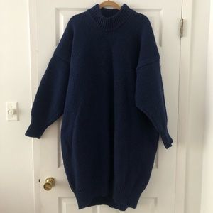 Babaa navy wool no 15 dress no15